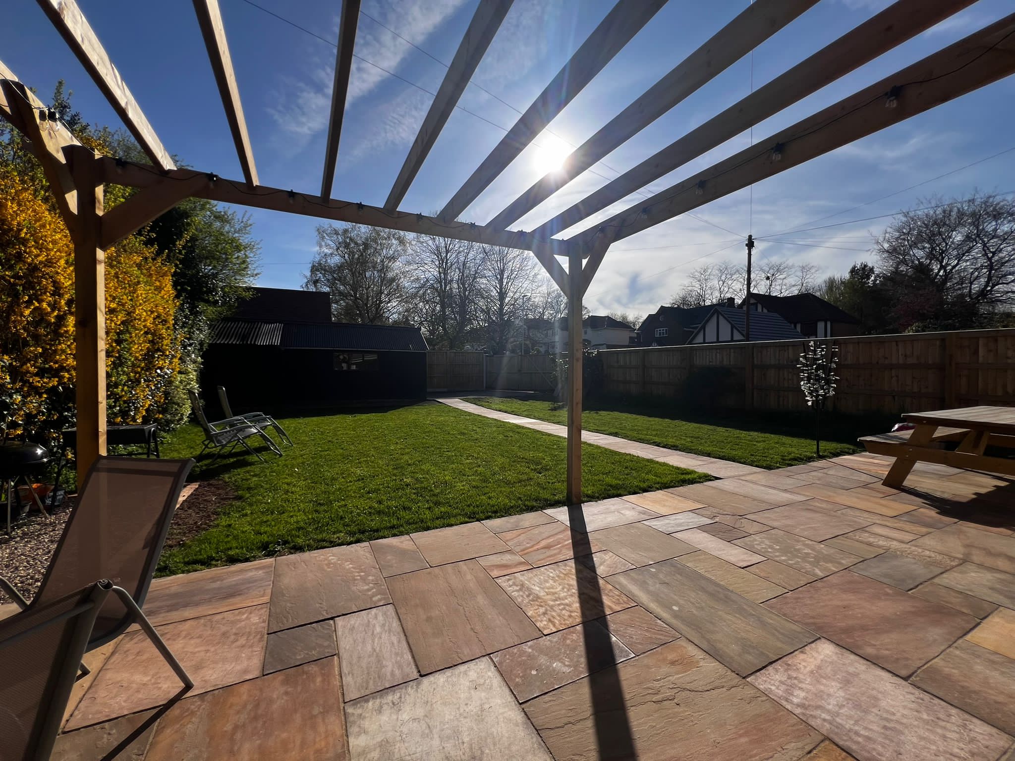 Patio and paths completed at Andrews Close by Hereford Fencing & Landscaping
