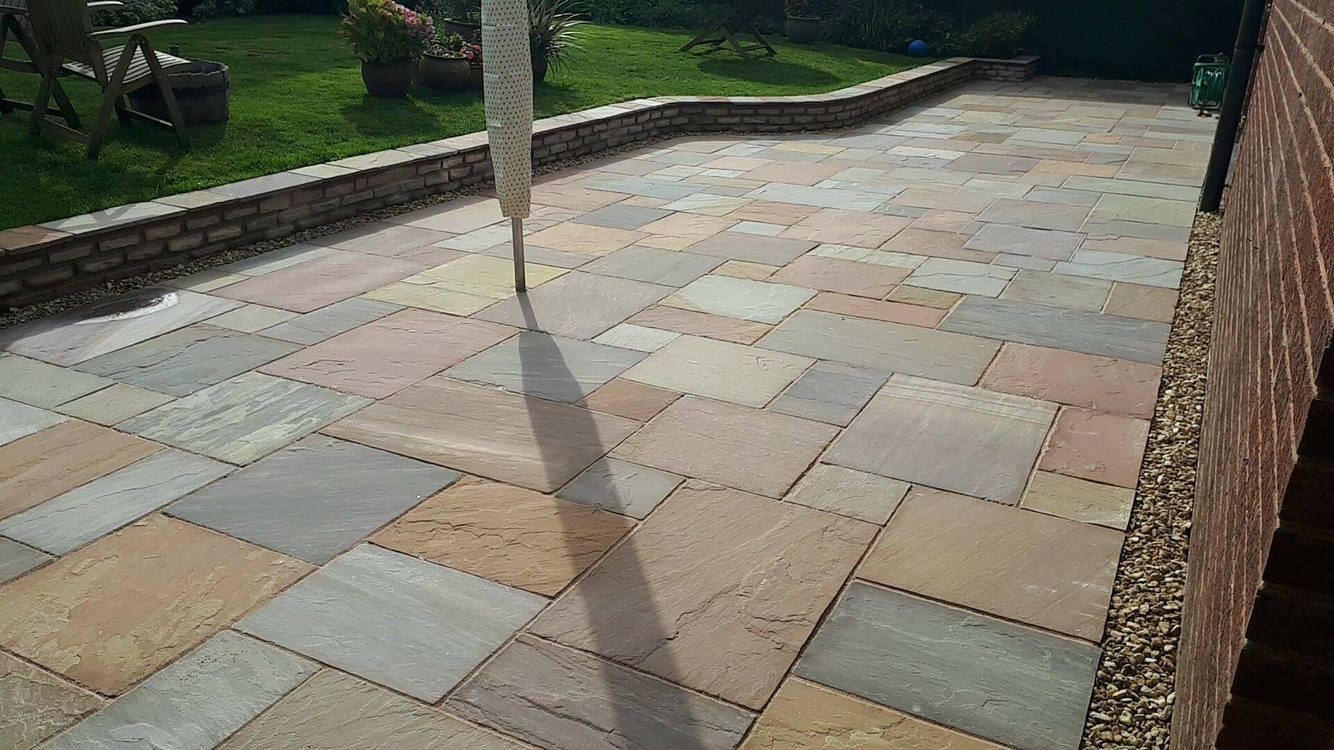 Sandstone patio at Malvern Way