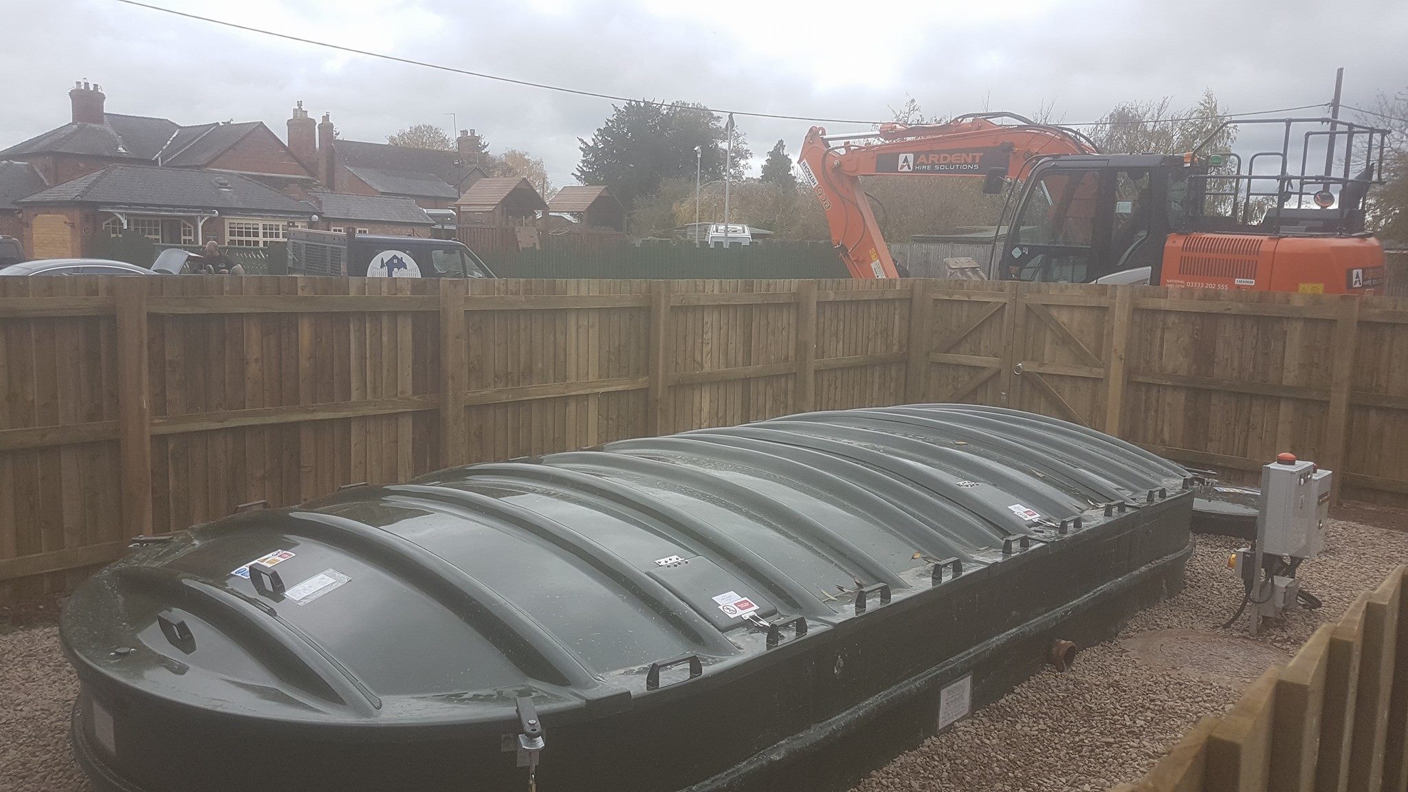 Groundworks around a treatment plant