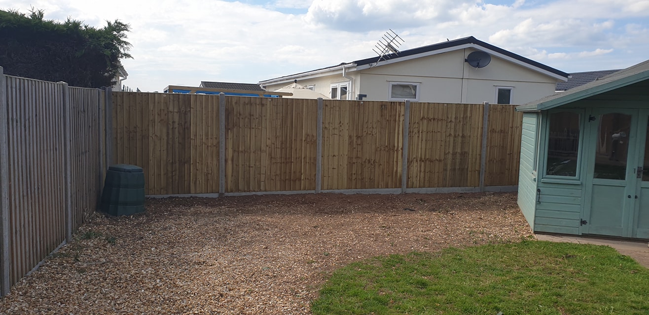 Closeboard timber fencing